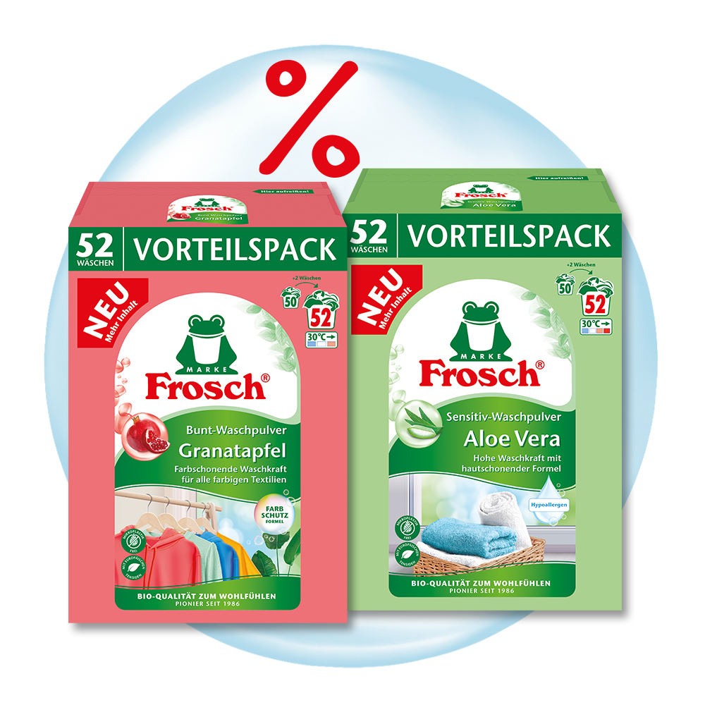 Family-Paket 104 Waschladungen - Bunt- und Sensitiv-Waschpulver-Mix