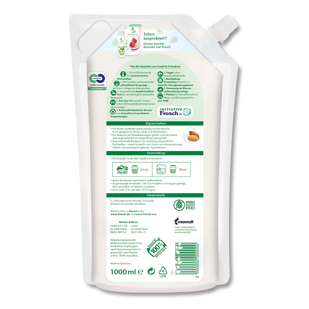 Frosch Mandelmilch Weichspüler